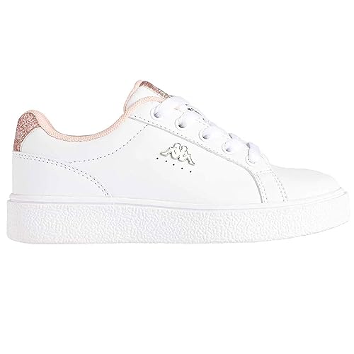 Kappa Amelia Lace Sneaker, Blanc Rose Clair Gris Argenté, 37 EU von Kappa