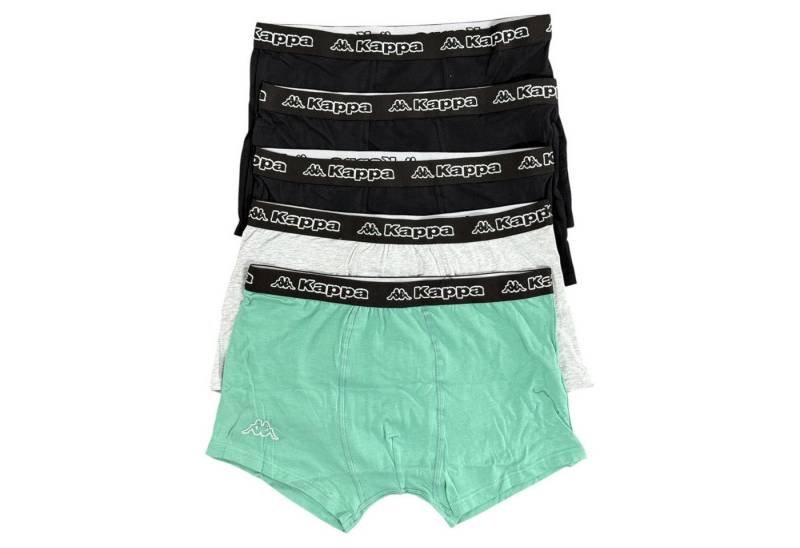Kappa Boxershorts 5er Pack Herren Boxershort Unterhose Unterwäsche Gr. M - XXL (5er-Pack) mit Logo-Elastikbund von Kappa
