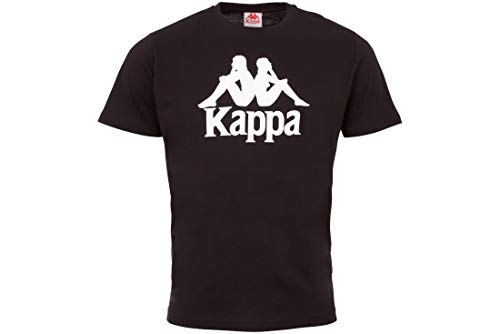 Kappa Unisex black T-Shirt, Schwarz, 140 cm von Kappa