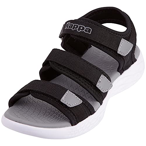 Kappa Damen Alight Flache Sandale, Black Grey, 39 EU von Kappa