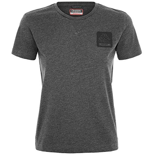 Kappa Damen Logo Barchil T-Shirt, grau, XL von Kappa
