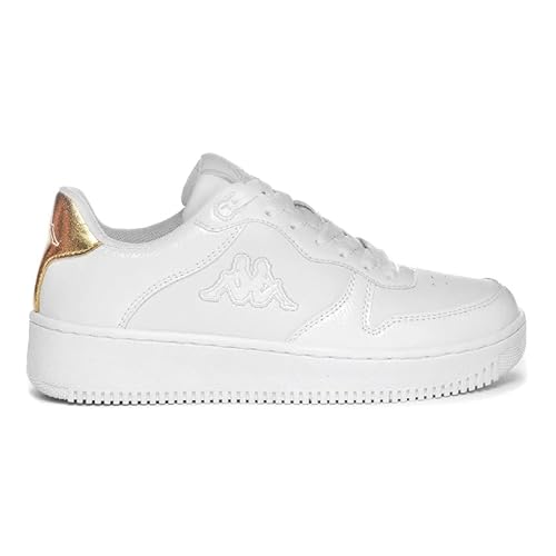 Kappa Damen Maserta 6 Logo Laufschuh, Weißes Gelbgold, 41 EU von Kappa