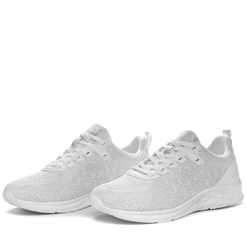 Kappa Damen Rostiew Logo Laufschuh, Weiß Grau Silber, 36 EU von Kappa