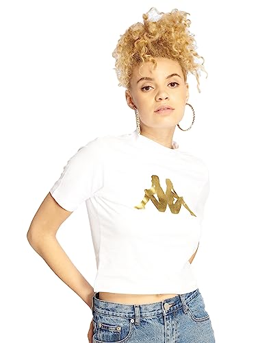 Kappa Effi T-Shirt Damen weiß/Gold, M von Kappa