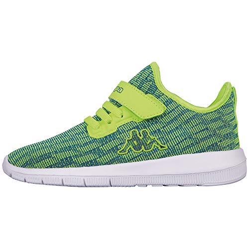 Kappa Unisex Kinder Gizeh Sneaker, Grün 3360 Lime Blue, 25 EU von Kappa