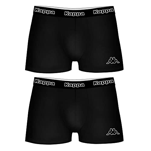 Kappa Herren 2pack Boxers 304JB30-950 Boxershorts,per Pack Schwarz (Black 304JB30-950),X-Large (Herstellergröße:XL) von Kappa