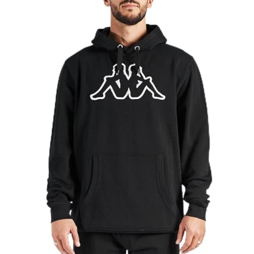 Kappa Herren Airiti Kapuzenpulli Sweatshirt, Schwarz, L von Kappa