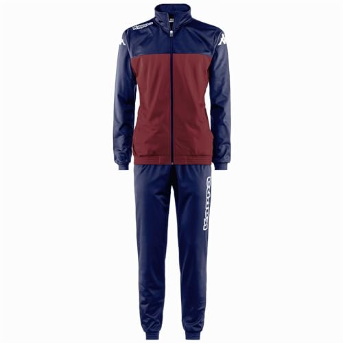 Kappa Herren Alfon Trainingsanzug , Granata, Rot/Marineblau , M von Kappa