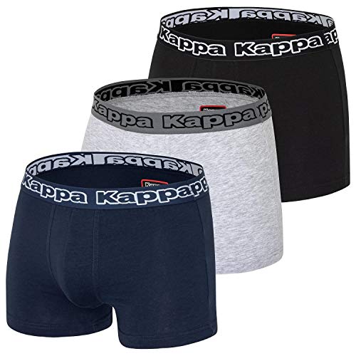 Kappa Herren Boxershorts Zoro 3er Pack 708104 Schwarz/Dunkelblau/Grau M von Kappa