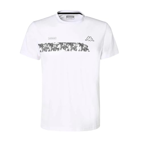 Kappa Herren Godoli Graphik t-Shirt, Weiß/orange, XL von Kappa