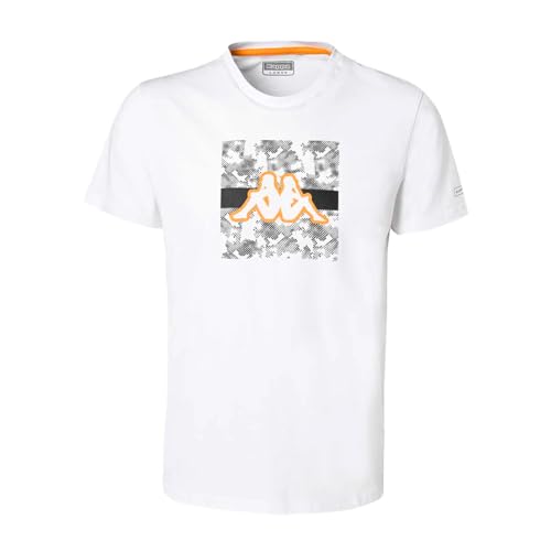 Kappa Herren Grami Graphik t-Shirt, Weiß/orange, M von Kappa