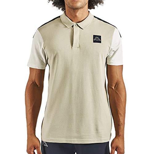 Kappa Herren ILEANO Polohemd, grau/blau, XL von Kappa