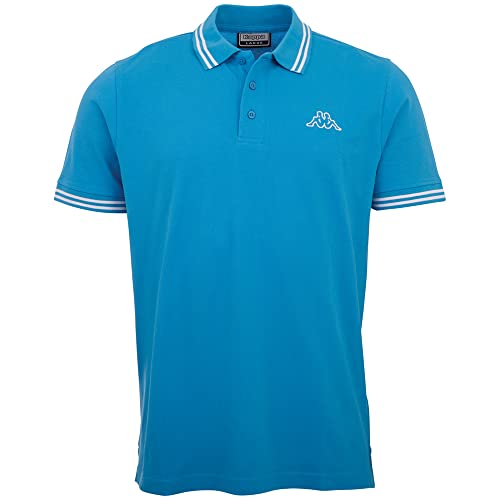 Kappa Herren Kurzarm Poloshirt STYLECODE: 709361 Aleot Men Poloshirt I Malibu Blue I 2XL von Kappa