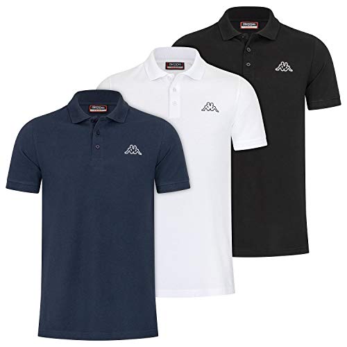 Kappa Herren Polo VELEOT 3 Polo Shirt 3er-Pack s/s 707408 Bright White L von Kappa