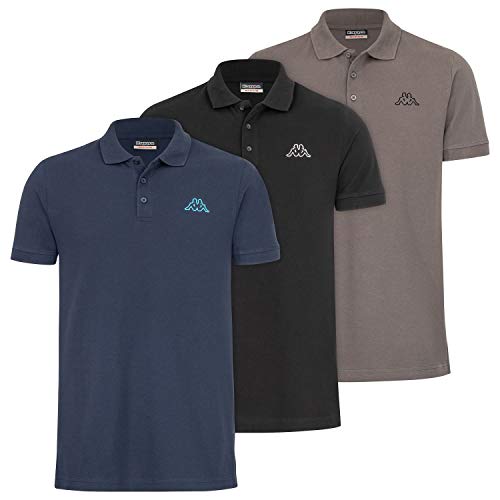 Kappa Herren Polo VELEOT 3 Polo Shirt 3er-Pack s/s 707408 Castlerock XL von Kappa