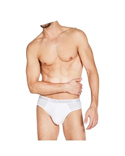 Kappa Herren-Slip aus bielastischer Baumwolle, Packung 3 Stück, Weiß, L von Kappa