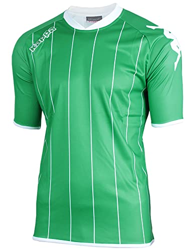 Kappa Herren Trikot Arezzo Fußballtrikot Sportshirt Shirt gestreift (as3, Alpha, xx_l, Regular, Regular, grün) von Kappa