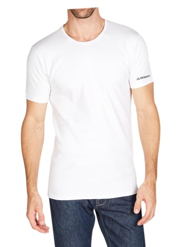 Kappa Herren Unterhemd Kurzarm T-Shirt Tg.L weiß 100% gekämmte Baumwolle cfz k1305 1 Stück von Kappa