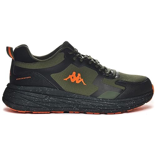 Kappa Herren Yukon Sneaker, Grün, Schwarz, Orange, 41 EU von Kappa