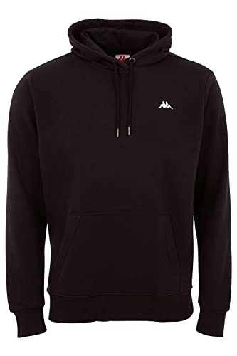 Kappa Hoodie VENNO I Unisex Kapuzen Sweatshirt I Pullover aus hochwertiger Baumwolle I Pulli für Freizeit & Sport I Kleidung für Frauen und Männer | Farbe Caviar, XXL ,19-4006 Caviar von Kappa