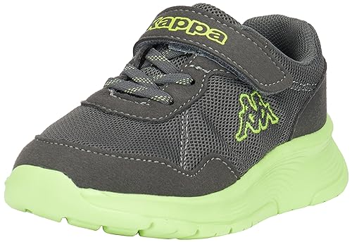 Kappa Jungen Kinder STYLECODE: Valdis BC M Unisex Kids Sneaker, Grey/Lime, 22 EU von Kappa