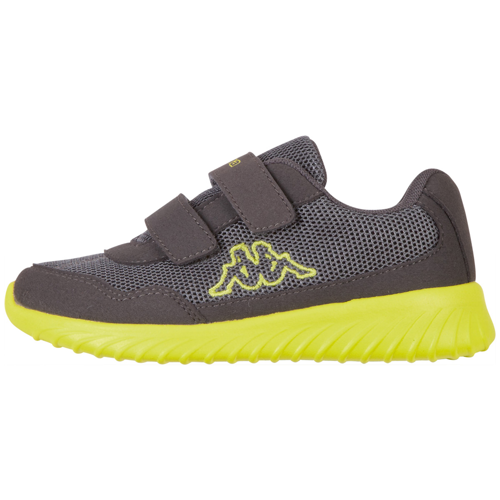 Kappa Jungen Sneaker Kinder Turnschuhe 260687K Grau/Gelb von Kappa