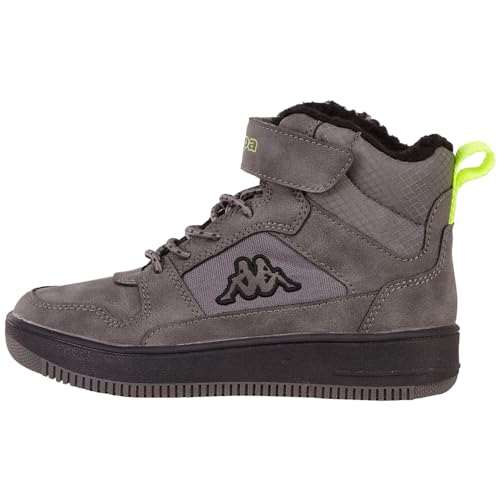 Kappa Jungen Unisex Kinder STYLECODE: 260991K Shab FUR K Sneaker, Grey/Black, 33 EU von Kappa