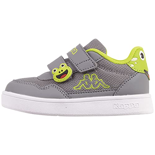 Kappa Jungen Unisex Kinder STYLECODE: 280023M PIO M Sneaker, Grey/Lime, 24 EU von Kappa