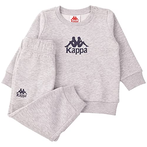 Kappa Kinder Jogginganzug 709486M Unisex Kids Suit | Langarm Sweatshirt I Jogging Hose I Jogginganzug I High-rise Melange I 74-80 von Kappa