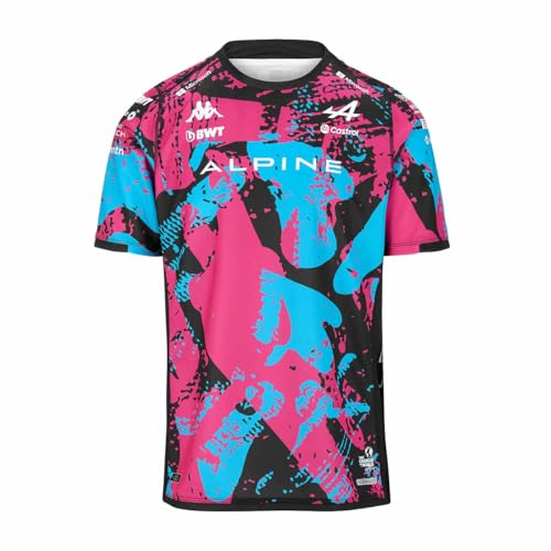Kappa - Kombat Silverstone BWT Alpine F1 Team 2024 Trikot für Jungen, Schwarz , 8 Jahre von Kappa