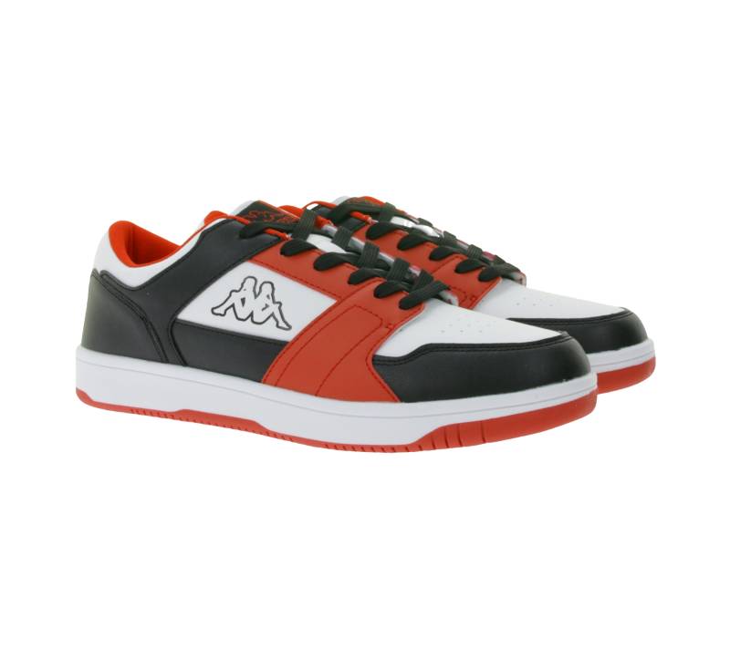 Kappa Logo Rernal 2 Herren Alltags-Sneaker Freizeit-Schuhe Schnür-Schuhe Trainings-Schuhe 341X2DW A00 Schwarz/Rot/Weiß von Kappa
