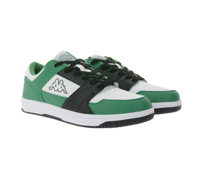 Kappa Logo Rernal 2 Herren Alltags-Sneaker Freizeit-Schuhe Schnür-Schuhe Trainings-Schuhe 341X2DW A15 Weiß/Grün von Kappa