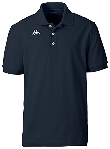 Kappa Poloshirt Kurzarm, sportlich Elegantes Polo für Herren, Polohemd aus 100% Baumwolle, Herrenbekleidung, Navy, Gr. 3XL von Kappa