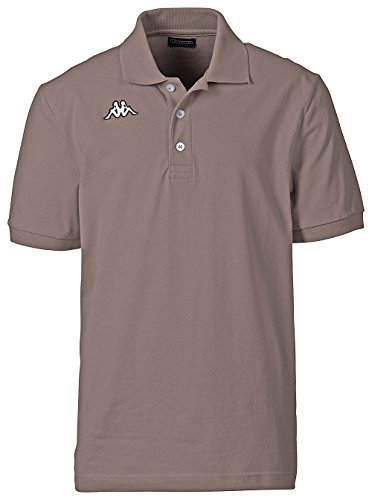 Kappa Poloshirt Kurzarm, sportlich Elegantes Polo für Herren, Polohemd aus 100% Baumwolle, Herrenbekleidung, Schlamm, Gr. M von Kappa