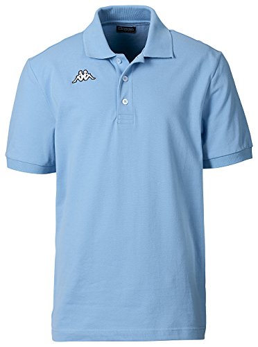 Kappa Poloshirt Kurzarm, sportlich Elegantes Polo für Herren, Polohemd aus 100% Baumwolle, Herrenbekleidung, hellblau, Gr. 3XL von Kappa