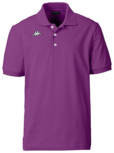 Kappa Poloshirt Kurzarm, sportlich Elegantes Polo für Herren, Polohemd aus 100% Baumwolle, Herrenbekleidung, violett, Gr. L von Kappa