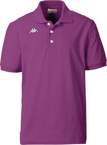 Kappa Poloshirt Kurzarm, sportlich Elegantes Polo für Herren, Polohemd aus 100% Baumwolle, Herrenbekleidung, violett, Gr. XL von Kappa