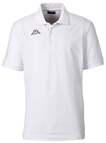 Kappa Poloshirt Kurzarm, sportlich Elegantes Polo für Herren, Polohemd aus 100% Baumwolle, Herrenbekleidung, weiß, Gr. 3XL von Kappa