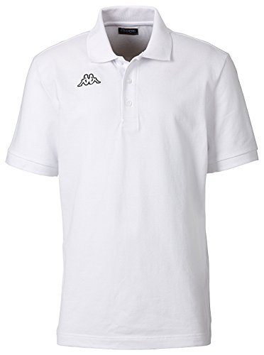 Kappa Poloshirt Kurzarm, sportlich Elegantes Polo für Herren, Polohemd aus 100% Baumwolle, Herrenbekleidung, weiß, Gr. L von Kappa