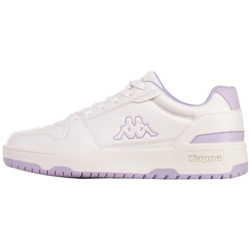 Kappa STYLECODE: 243405 CODA Low Unisex Sneaker, White/Flieder, 36 EU von Kappa