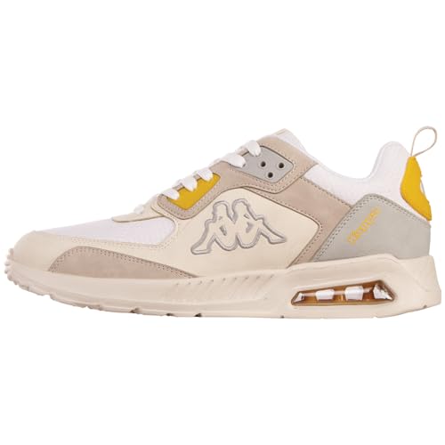 Kappa STYLECODE: 243415 Queens Unisex Sneaker, Taupe/Yellow, 37 EU von Kappa