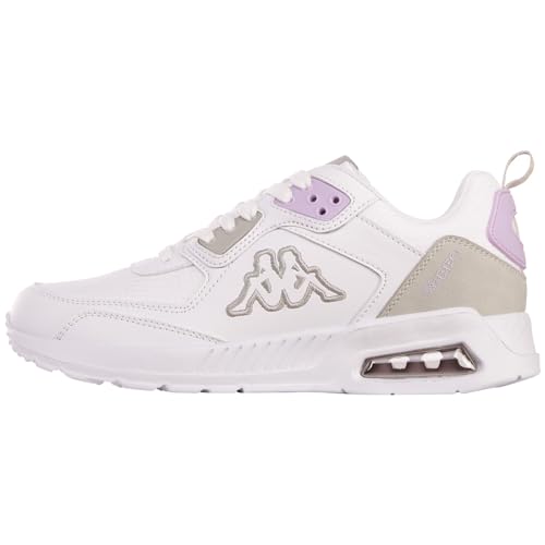 Kappa STYLECODE: 243415 Queens Unisex Sneaker, White/Flieder, 36 EU von Kappa