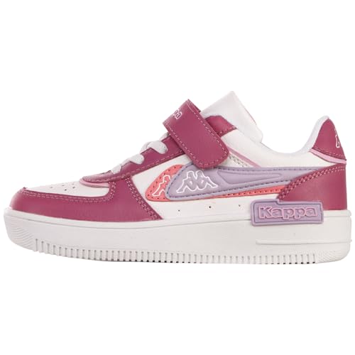 Kappa STYLECODE: 260971MFK BASH LR MF K Unisex Kids Sneaker, White/Berry, 25 EU von Kappa