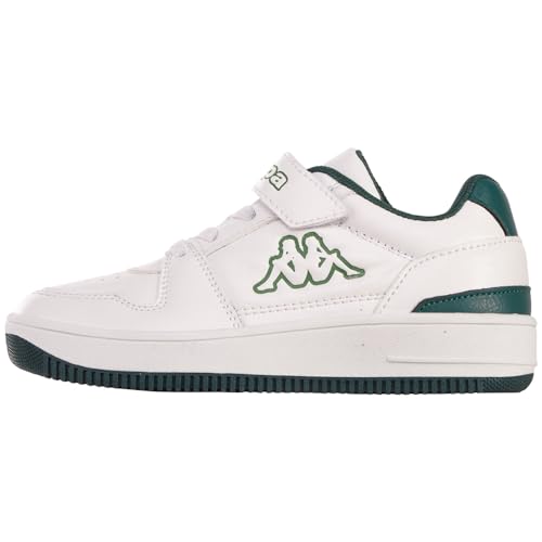 Kappa STYLECODE: 261096K CODA Low K Unisex Kids Sneaker, White/Dk.Green, 27 EU von Kappa