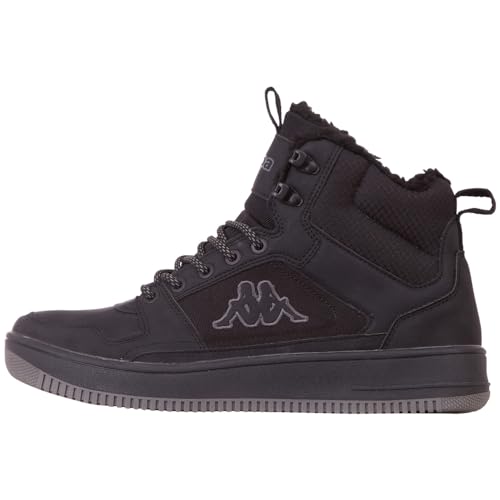Kappa Herren Sneaker Schuhe High Top gefüttert Stylecode 243046FUR 1111 schwarz, Schuhgröße:45 EU von Kappa