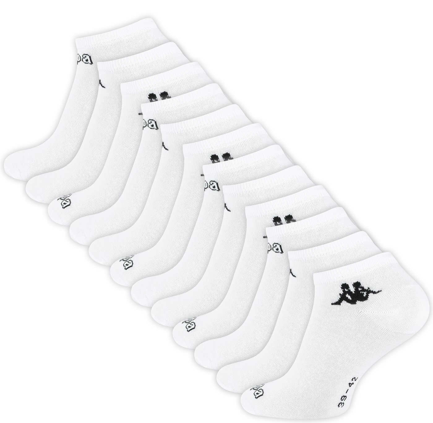 Kappa Sneakersocken Sportsocken (12-Paar) mit eingewebtem Logo von Kappa