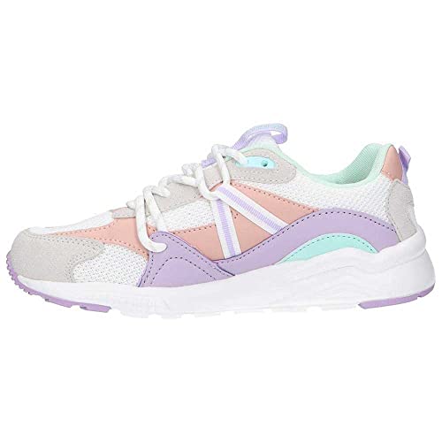 Kappa Unisex London Jr Lace Sneaker, Weiß/Violett, 37 EU von Kappa