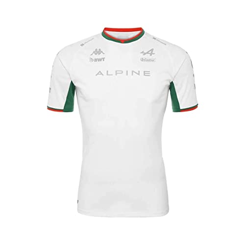 Kappa T-Shirt Kombat BWT Alpine F1 Team GP Mexiko Offizielle Formel 1 Weiß XXL, weiß, XXL von Kappa