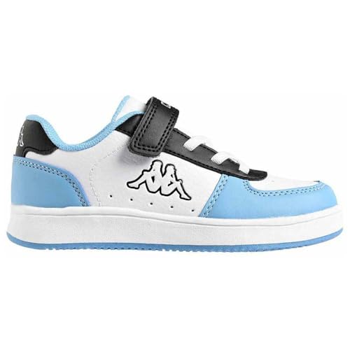 Kappa Unisex Baby Malone Low-top, Weiß, schwarz, blau, 22 EU von Kappa