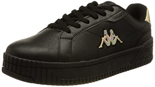 Kappa Unisex Chaste II Sneaker, Black/Gold, 38 EU von Kappa